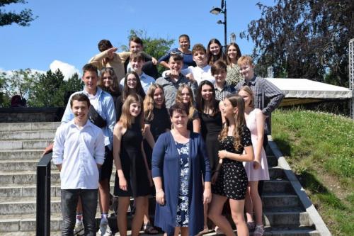 Rozloučení s deváťáky ZŠ a MŠ Velká Bystřice 30.6.2020